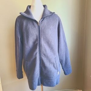 Carhartt zip up sweatshirt with front pockets, women's large